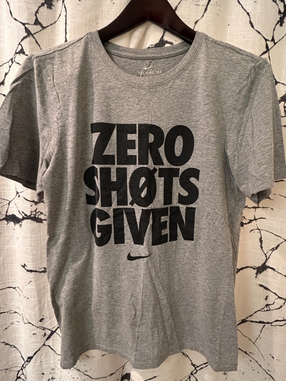 Nike Men Short Sleeve T-Shirt Gray Size small